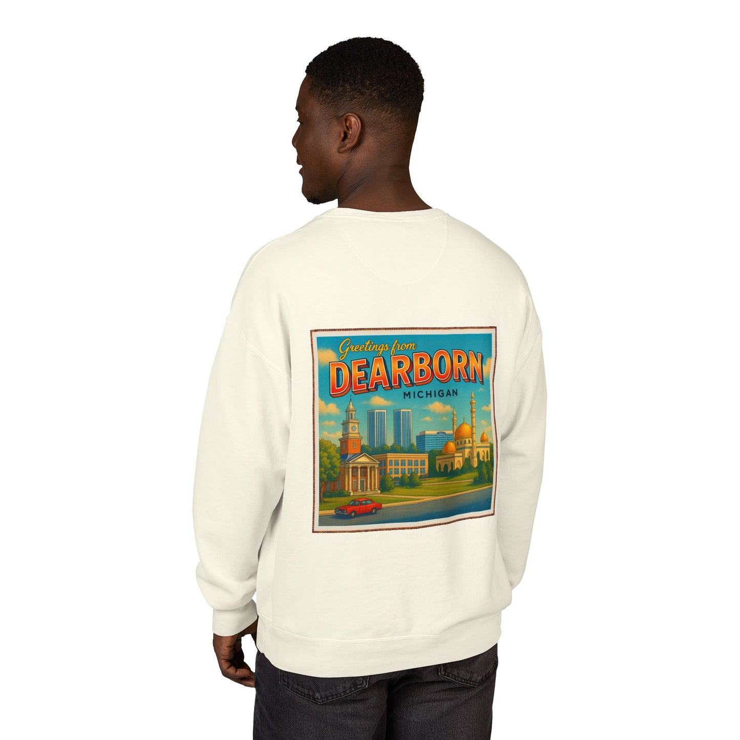 Vintage-washed Dearborn, MI sweatshirt