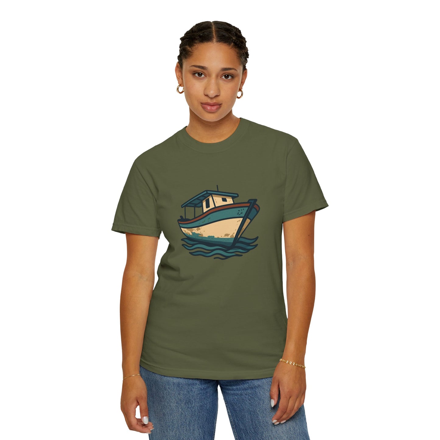 Gaza fishing boat garment-dyed tee