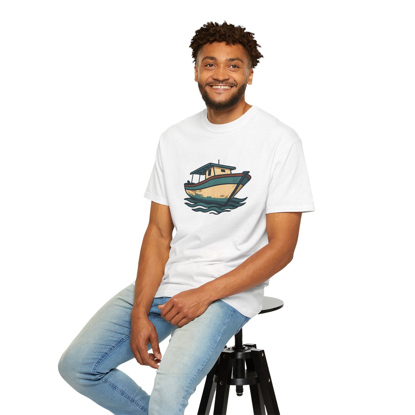 Gaza fishing boat garment-dyed tee