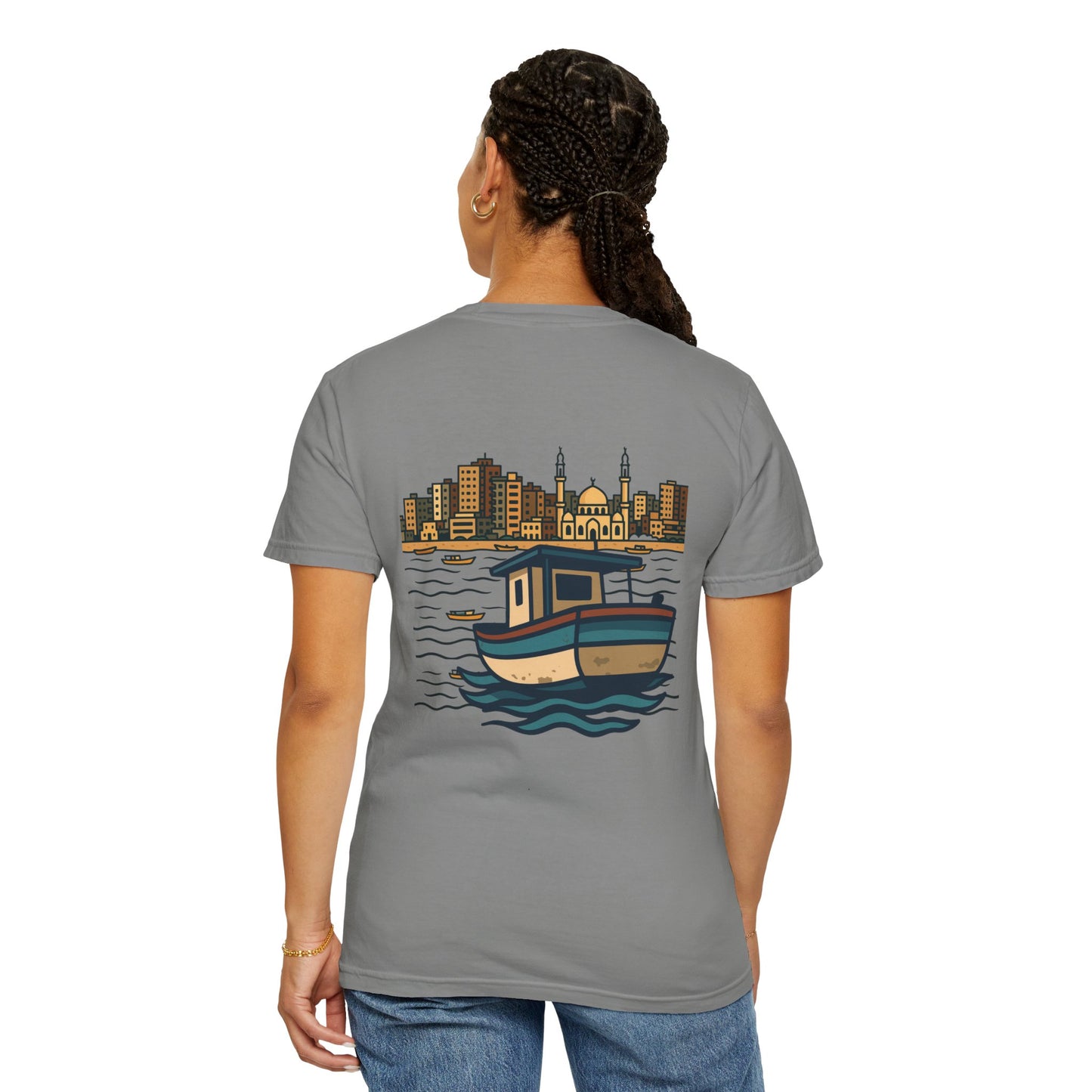 Gaza fishing boat garment-dyed tee
