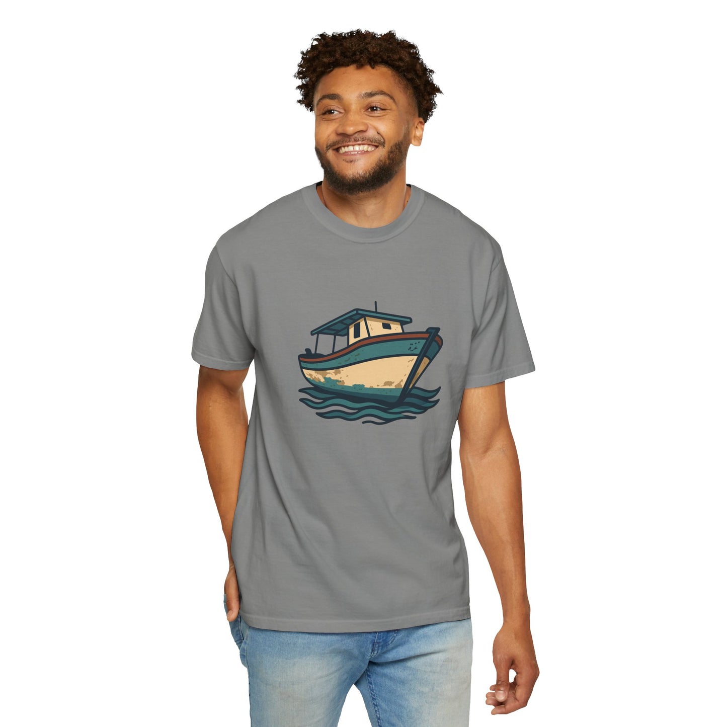 Gaza fishing boat garment-dyed tee