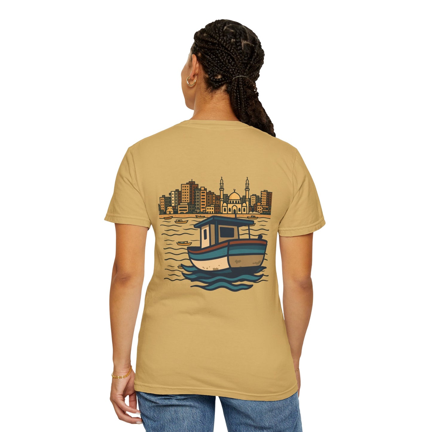 Gaza fishing boat garment-dyed tee