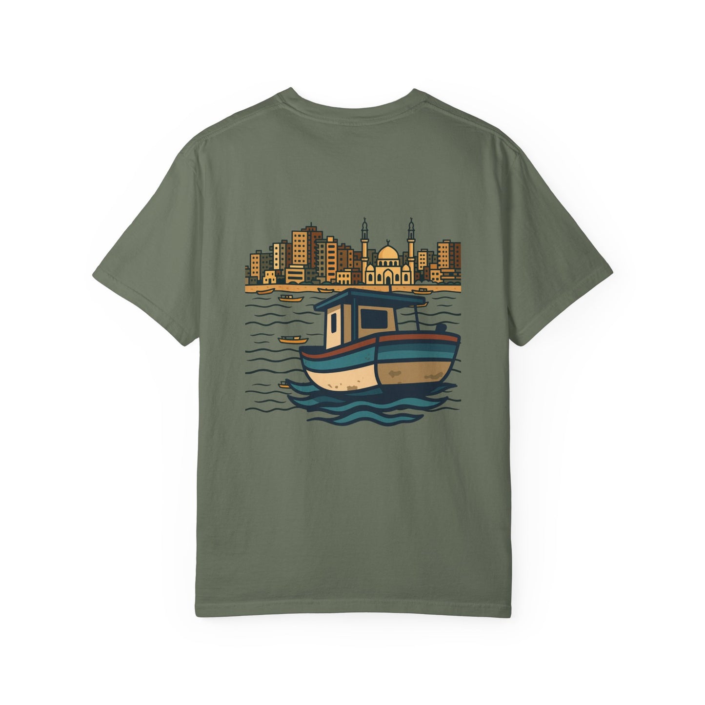 Gaza fishing boat garment-dyed tee