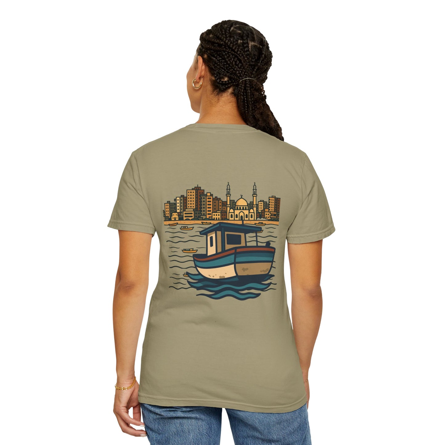 Gaza fishing boat garment-dyed tee