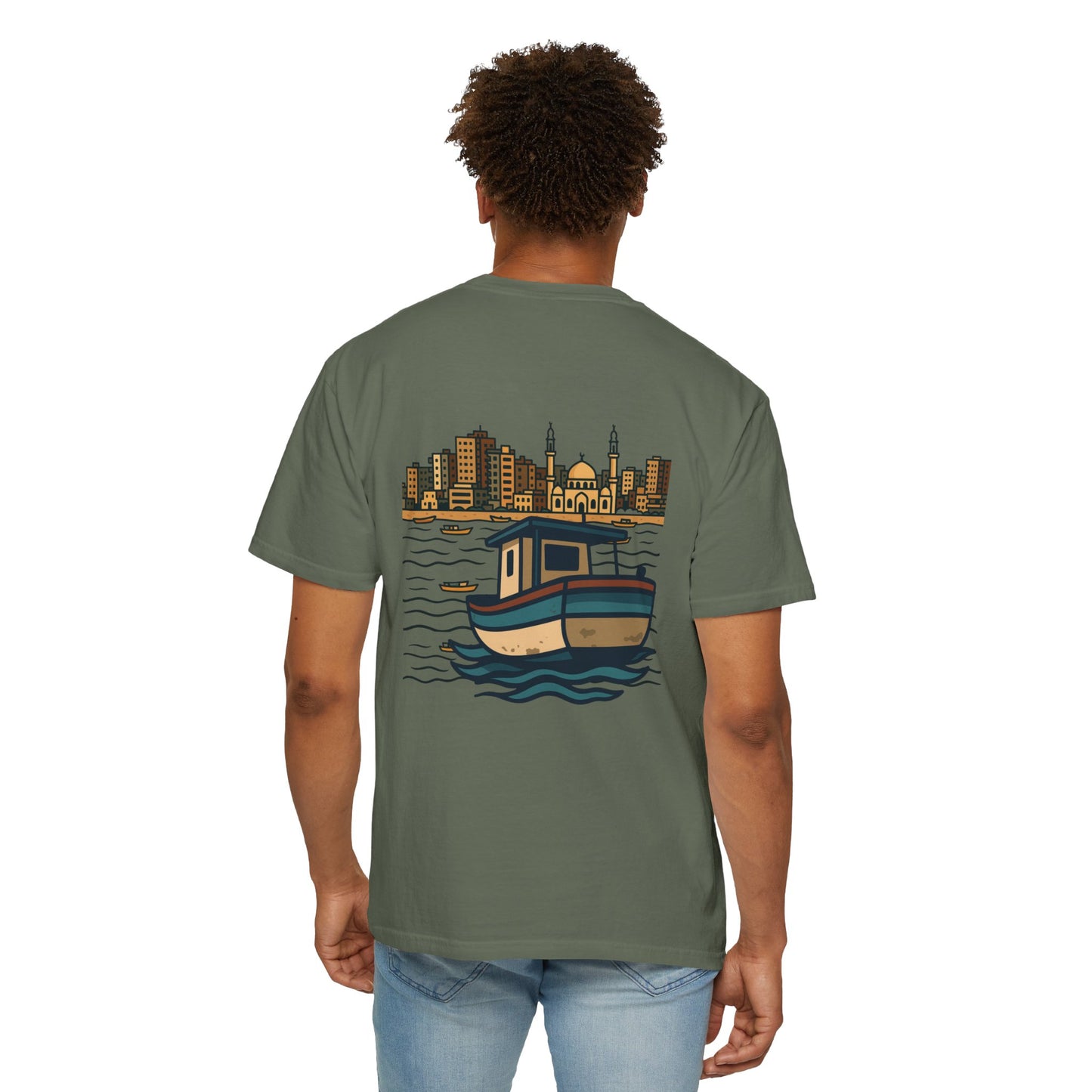 Gaza fishing boat garment-dyed tee