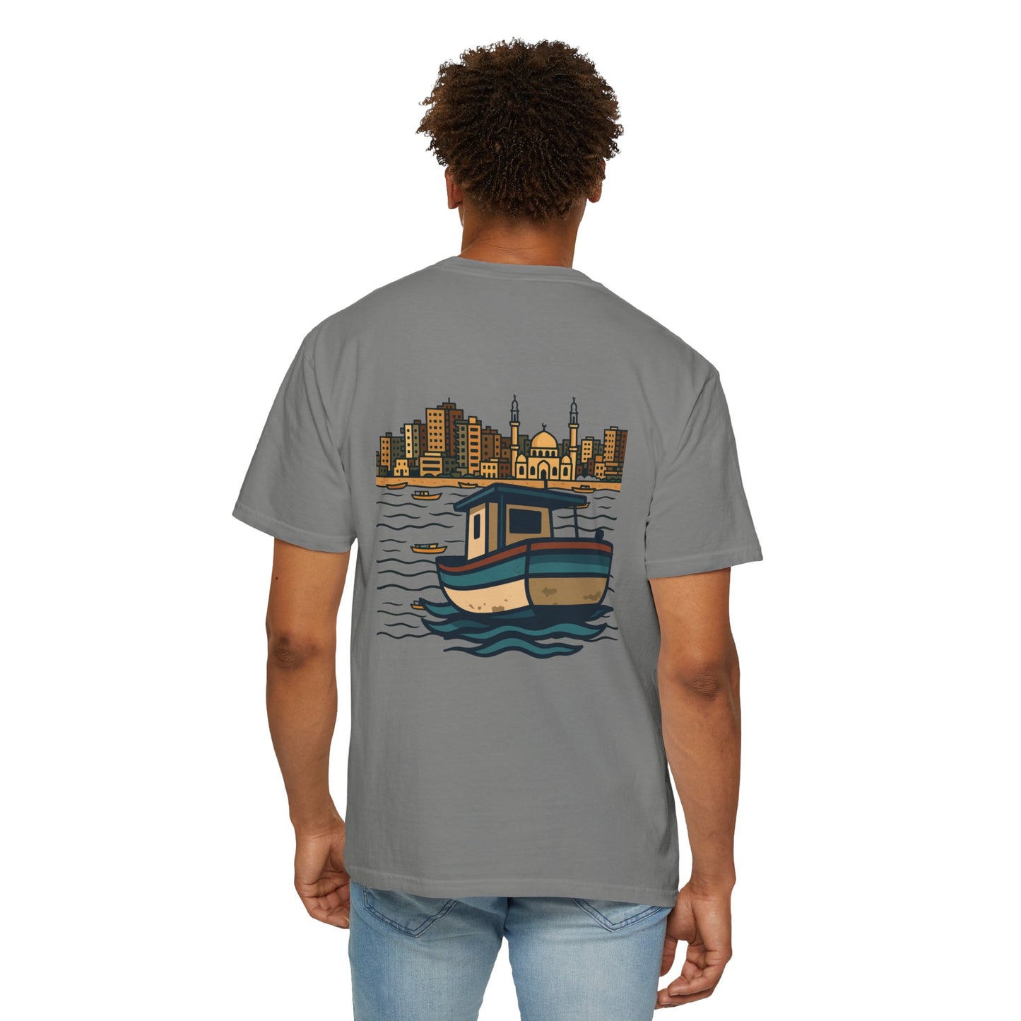 Gaza fishing boat garment-dyed tee