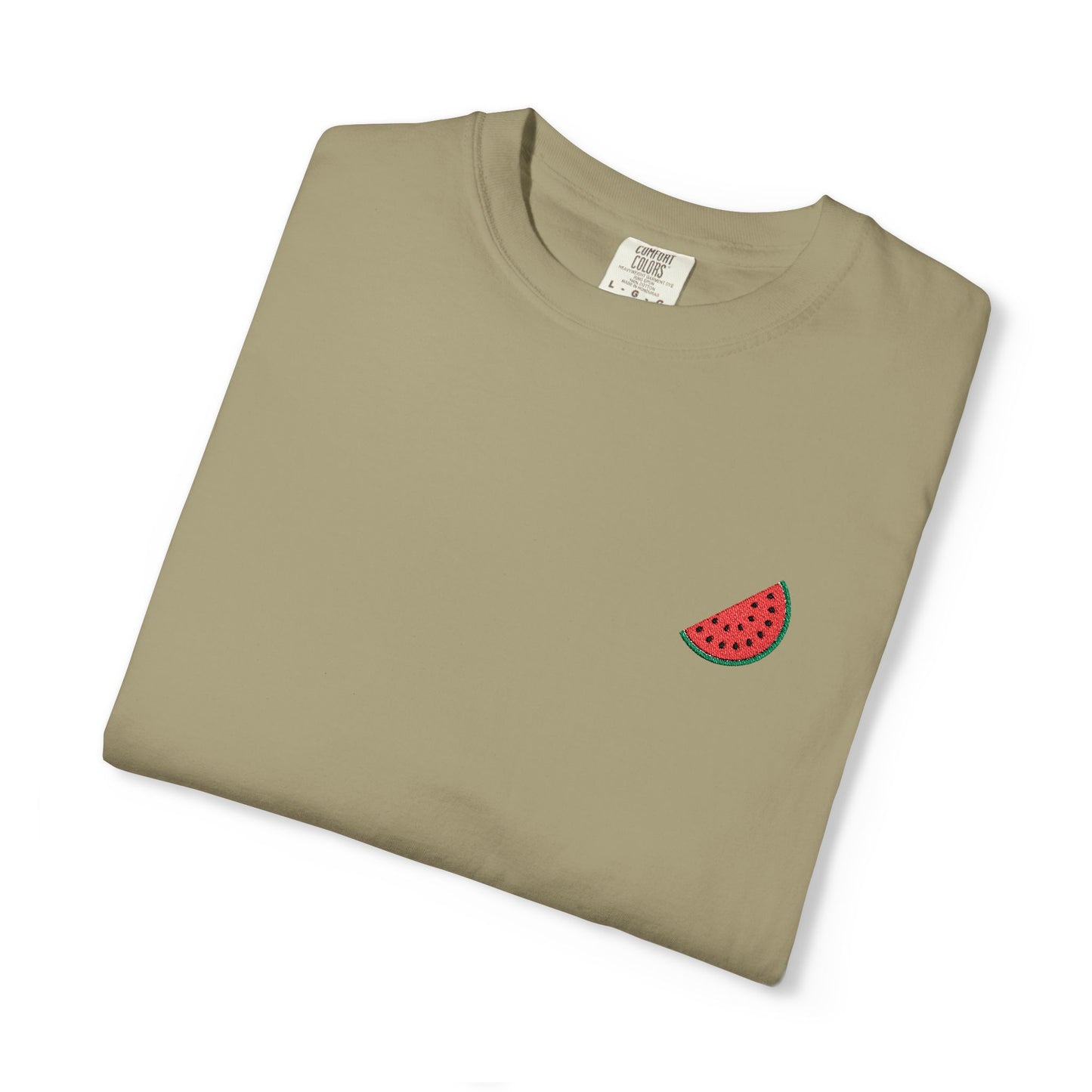 Palestinian watermelon slice garment-dyed tee