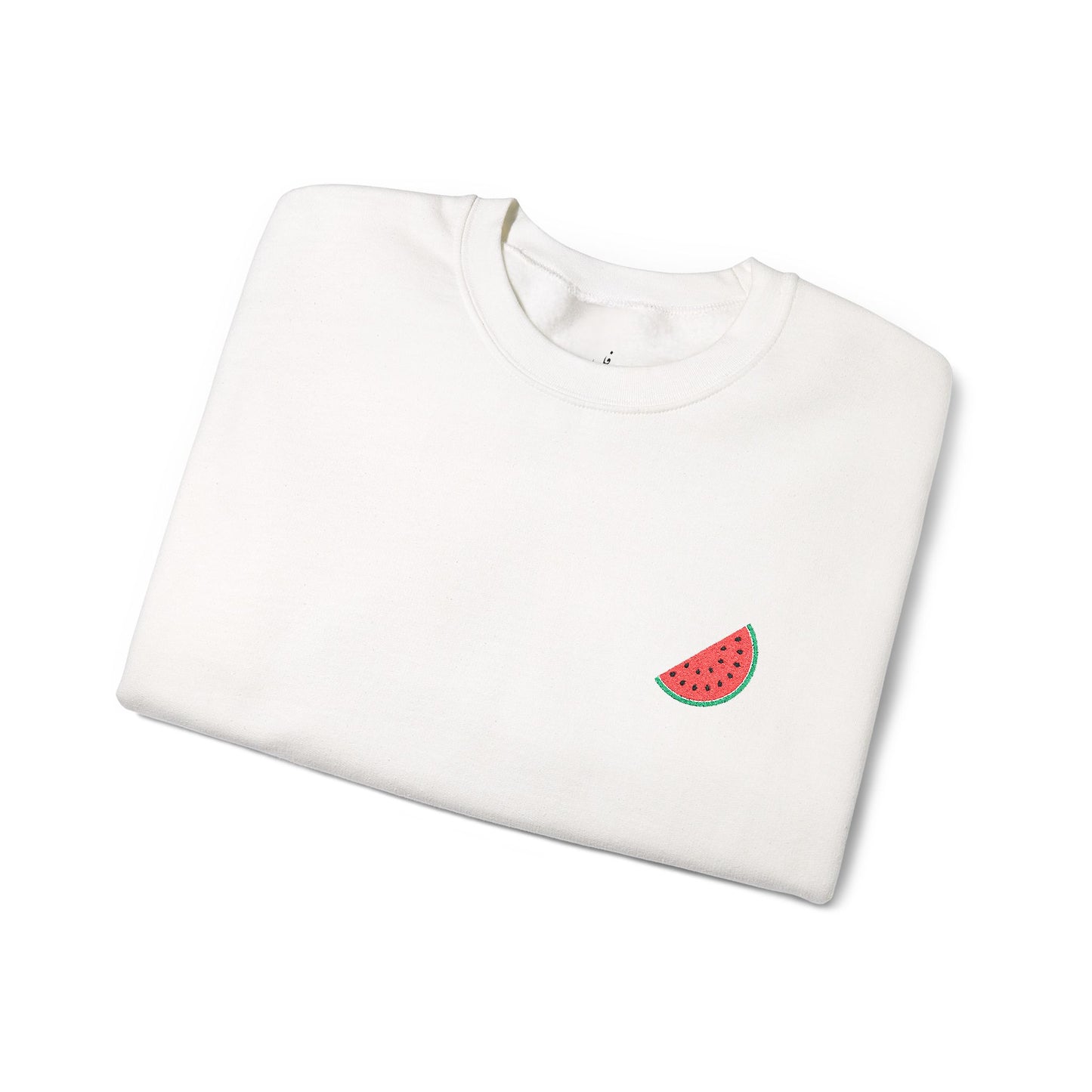 Embroidered watermelon slice sweatshirt