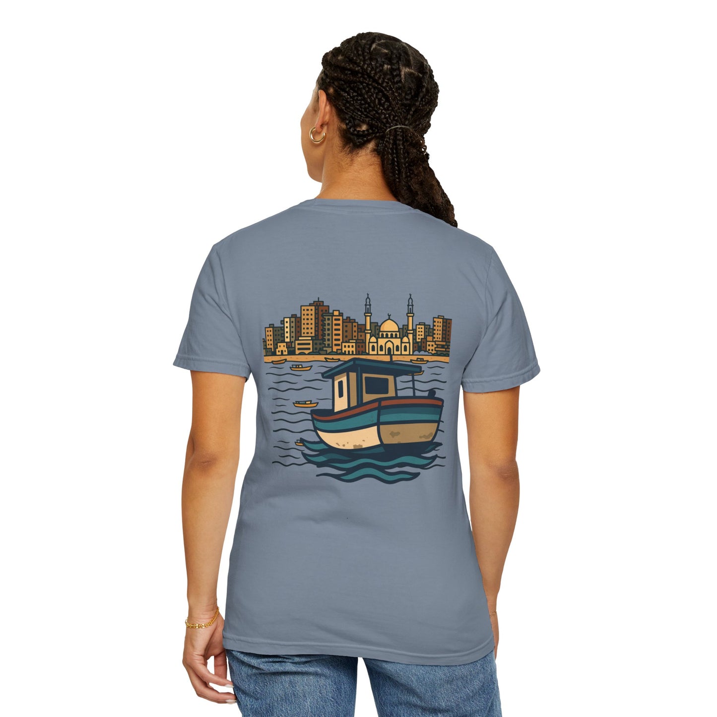 Gaza fishing boat garment-dyed tee