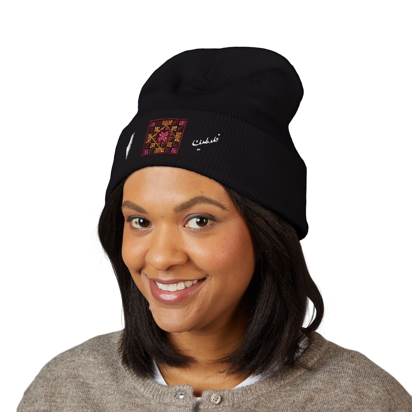 "I tatreez falasteen" embroidered beanie