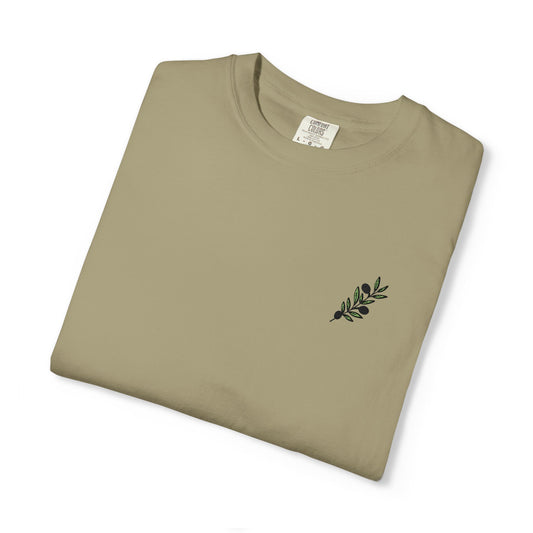 Palestinian olive branch garment-dyed tee