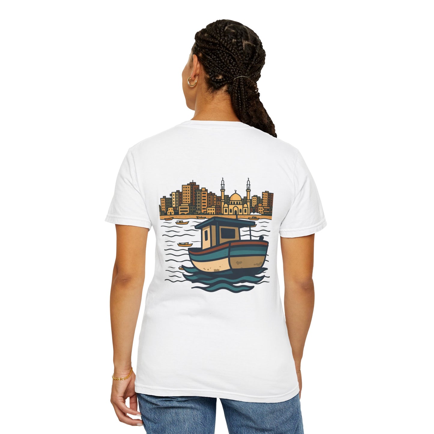 Gaza fishing boat garment-dyed tee