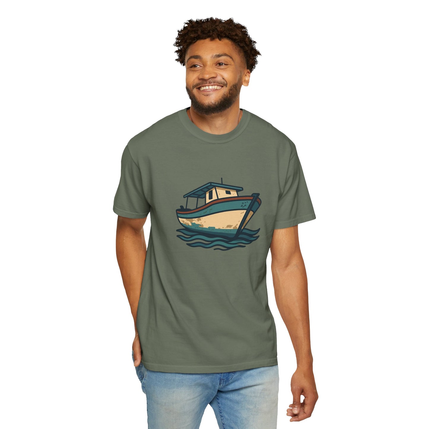 Gaza fishing boat garment-dyed tee