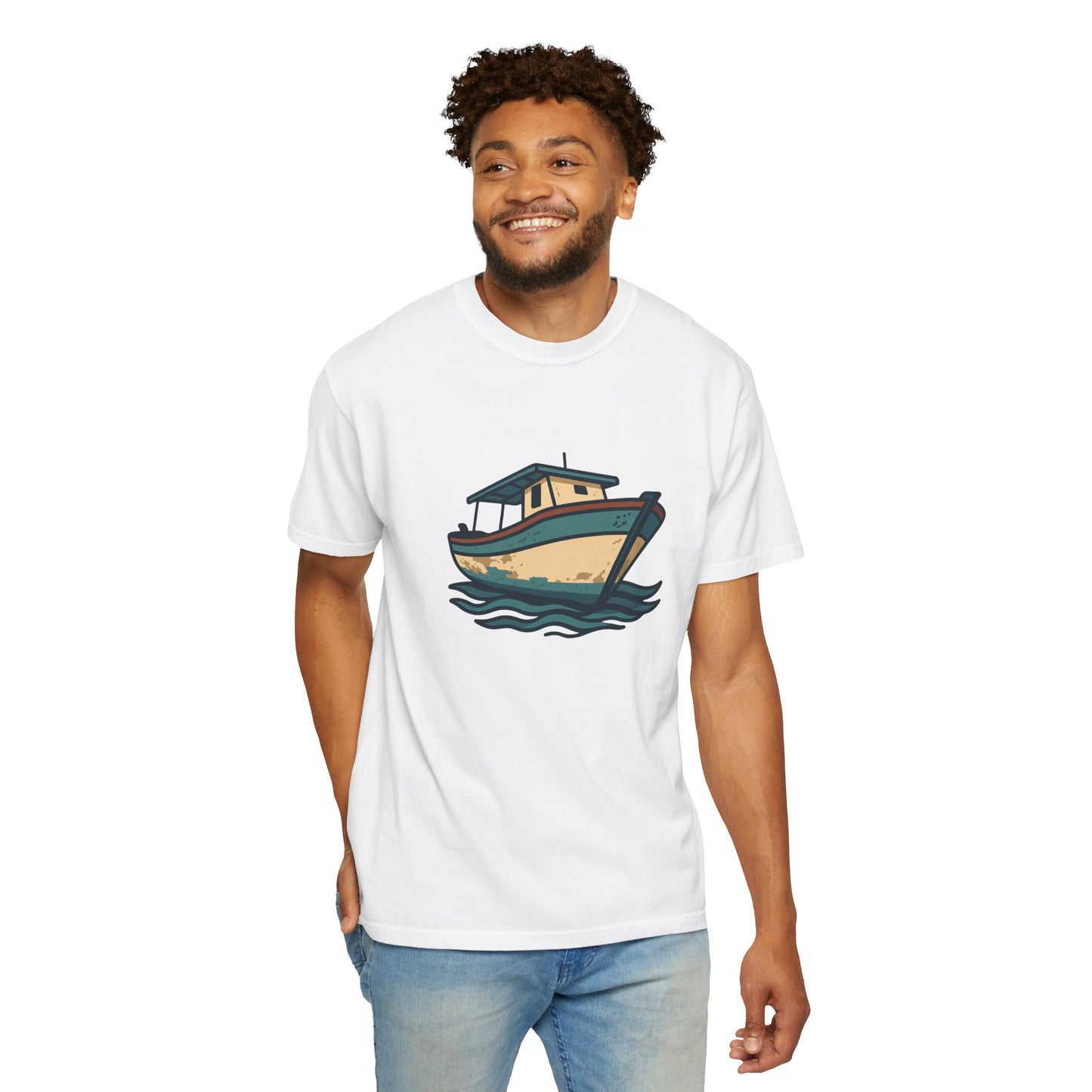 Gaza fishing boat garment-dyed tee