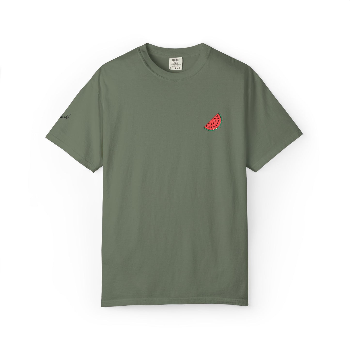Palestinian watermelon slice garment-dyed tee