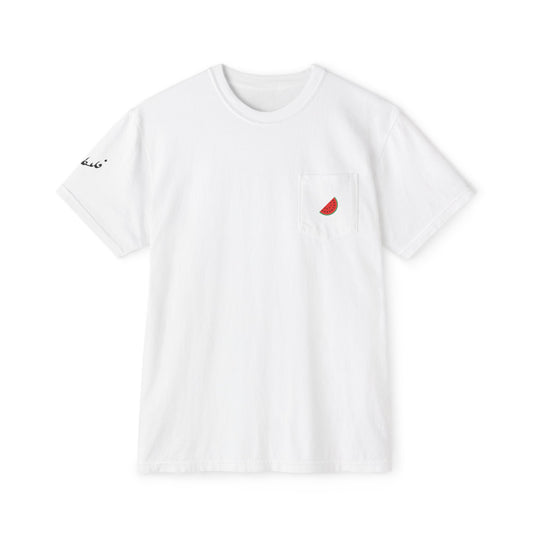 Watermelon Slice Garment-Dyed Pocket Tee