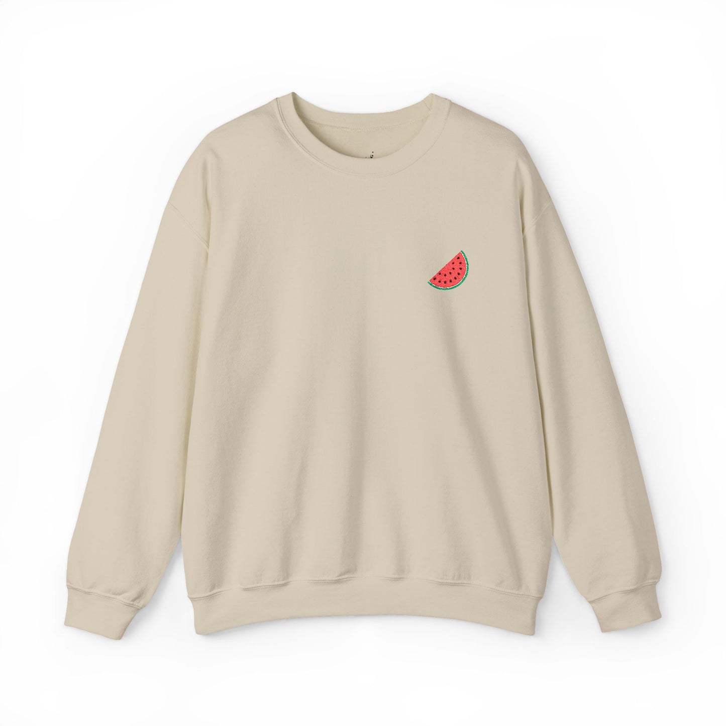 Embroidered watermelon slice sweatshirt