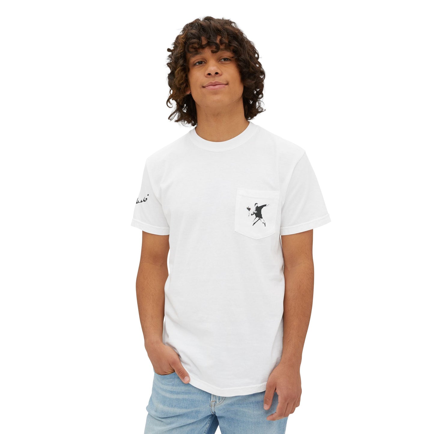 Amman in Technicolor Garment-Dyed Pocket Tee