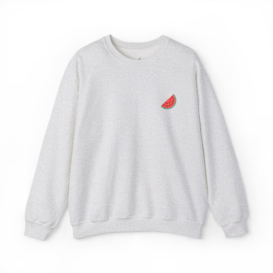 Embroidered watermelon slice sweatshirt