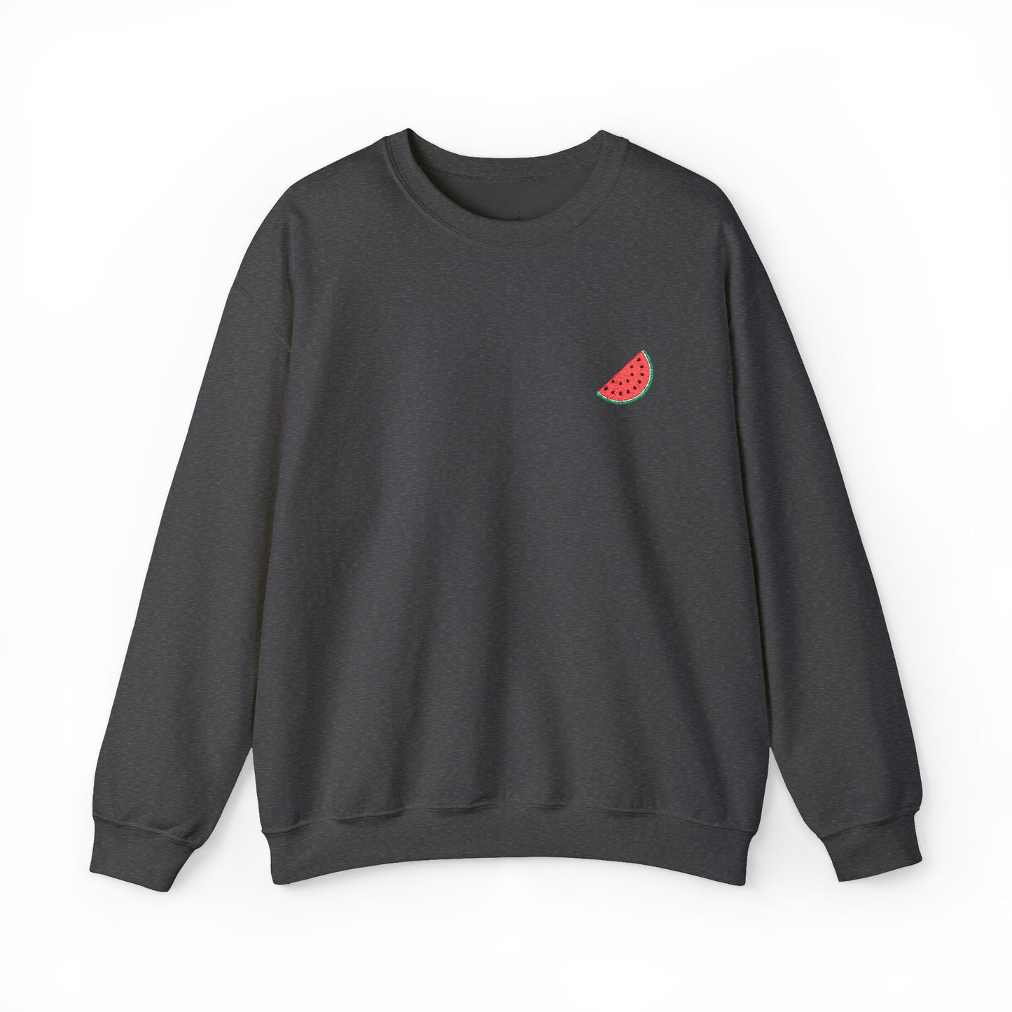 Embroidered watermelon slice sweatshirt
