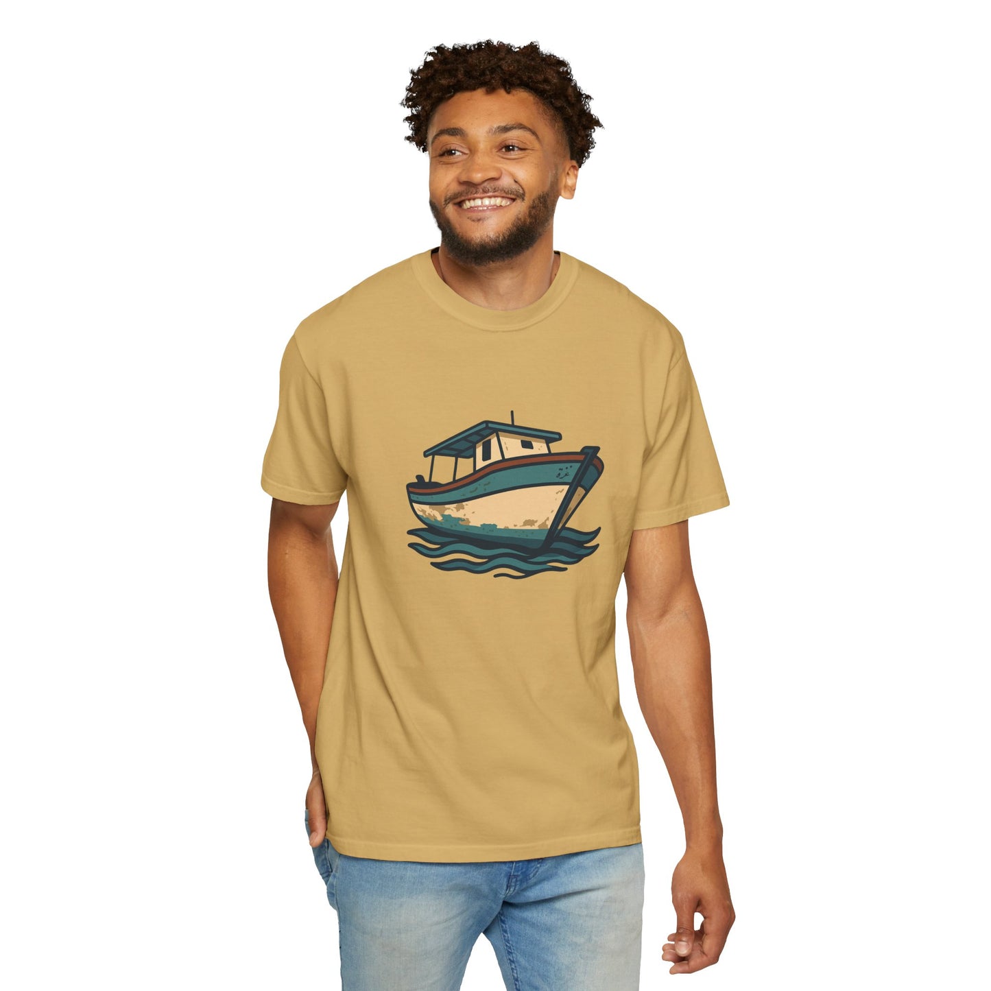Gaza fishing boat garment-dyed tee