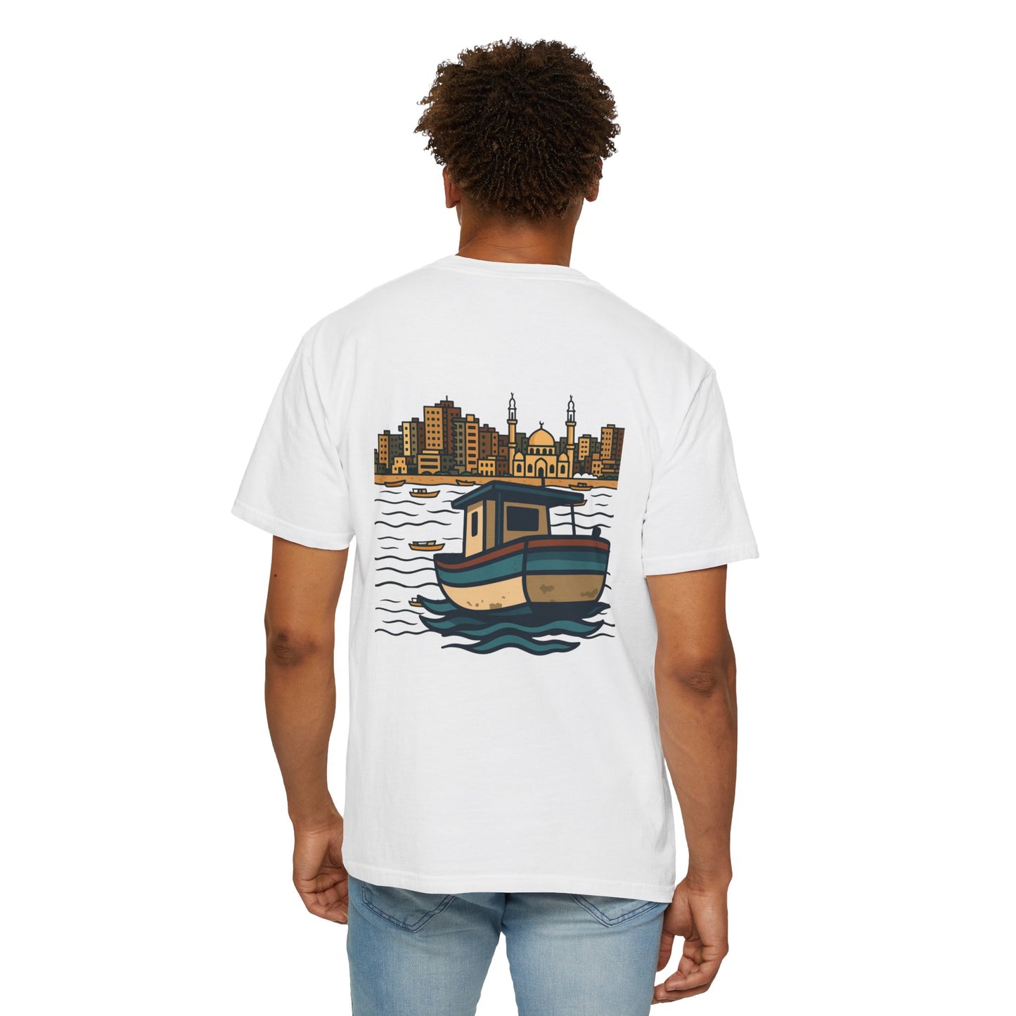 Gaza fishing boat garment-dyed tee