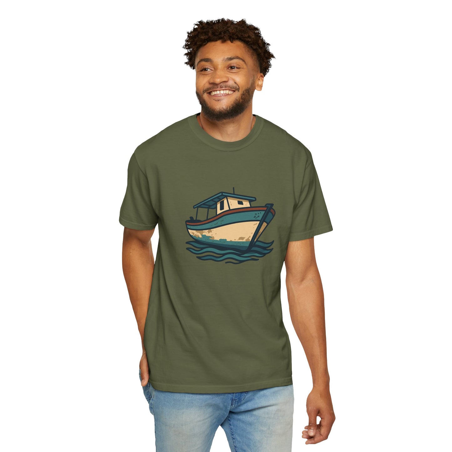 Gaza fishing boat garment-dyed tee