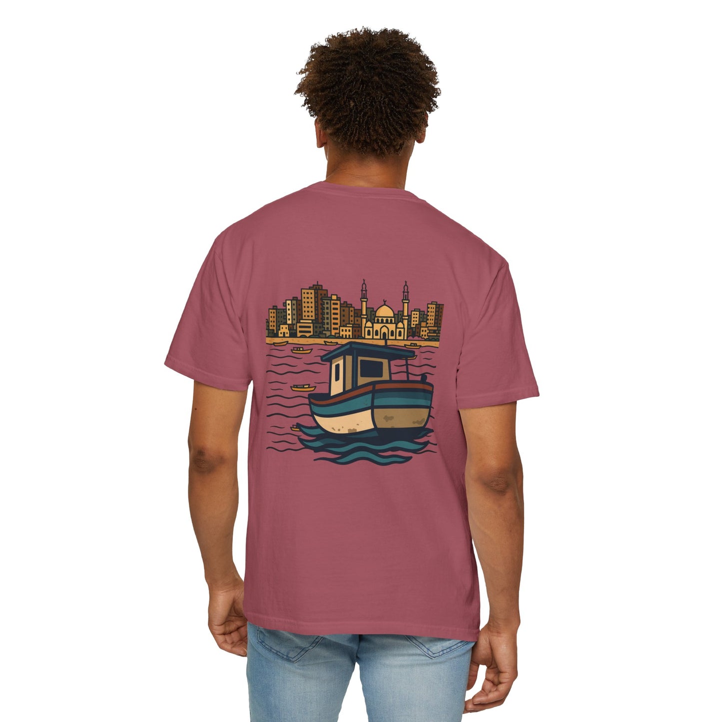 Gaza fishing boat garment-dyed tee