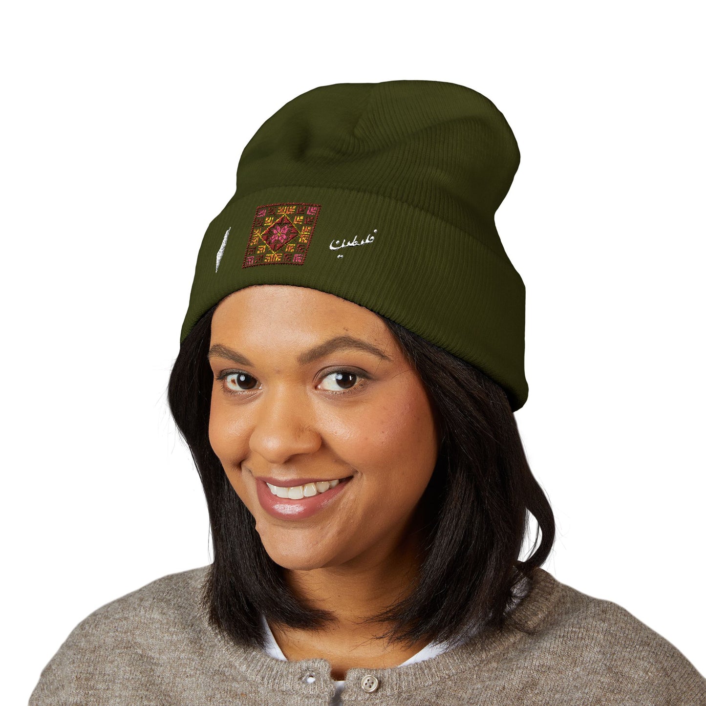 "I tatreez falasteen" embroidered beanie