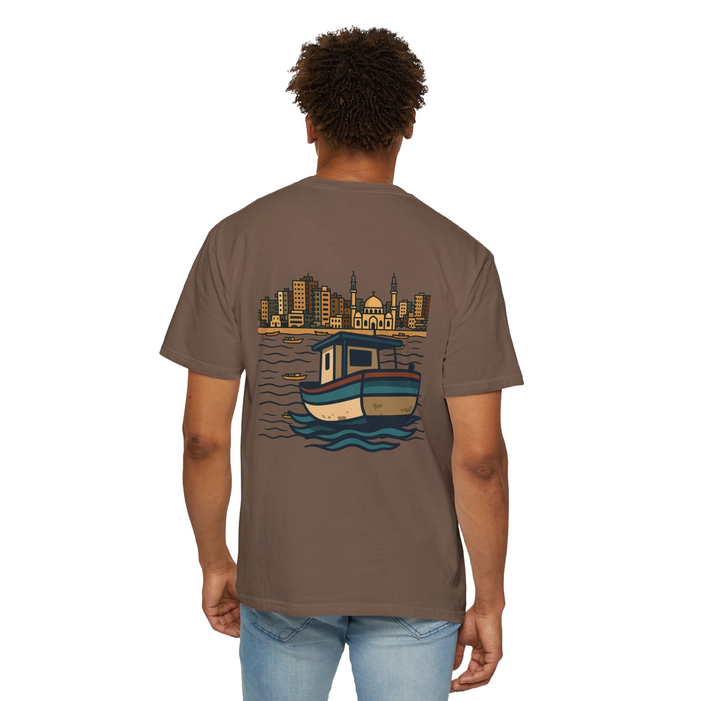 Gaza fishing boat garment-dyed tee