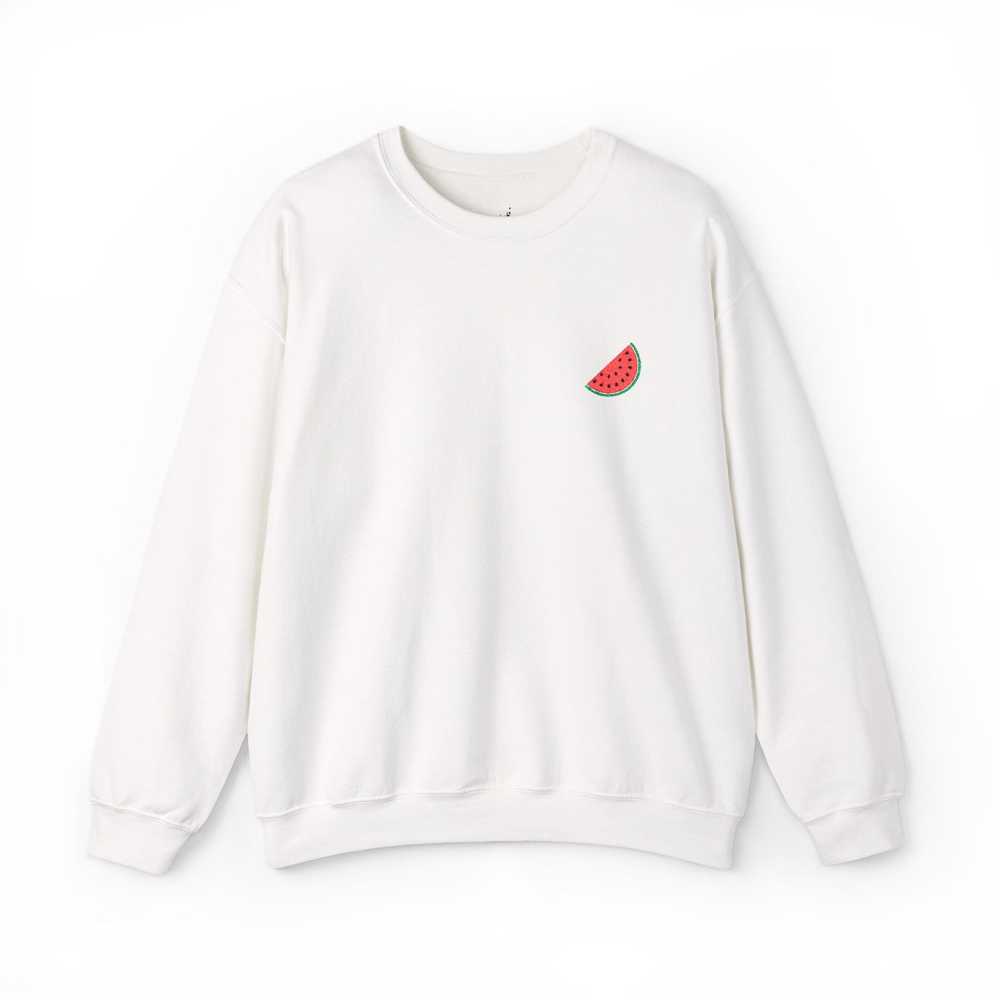 Embroidered watermelon slice sweatshirt
