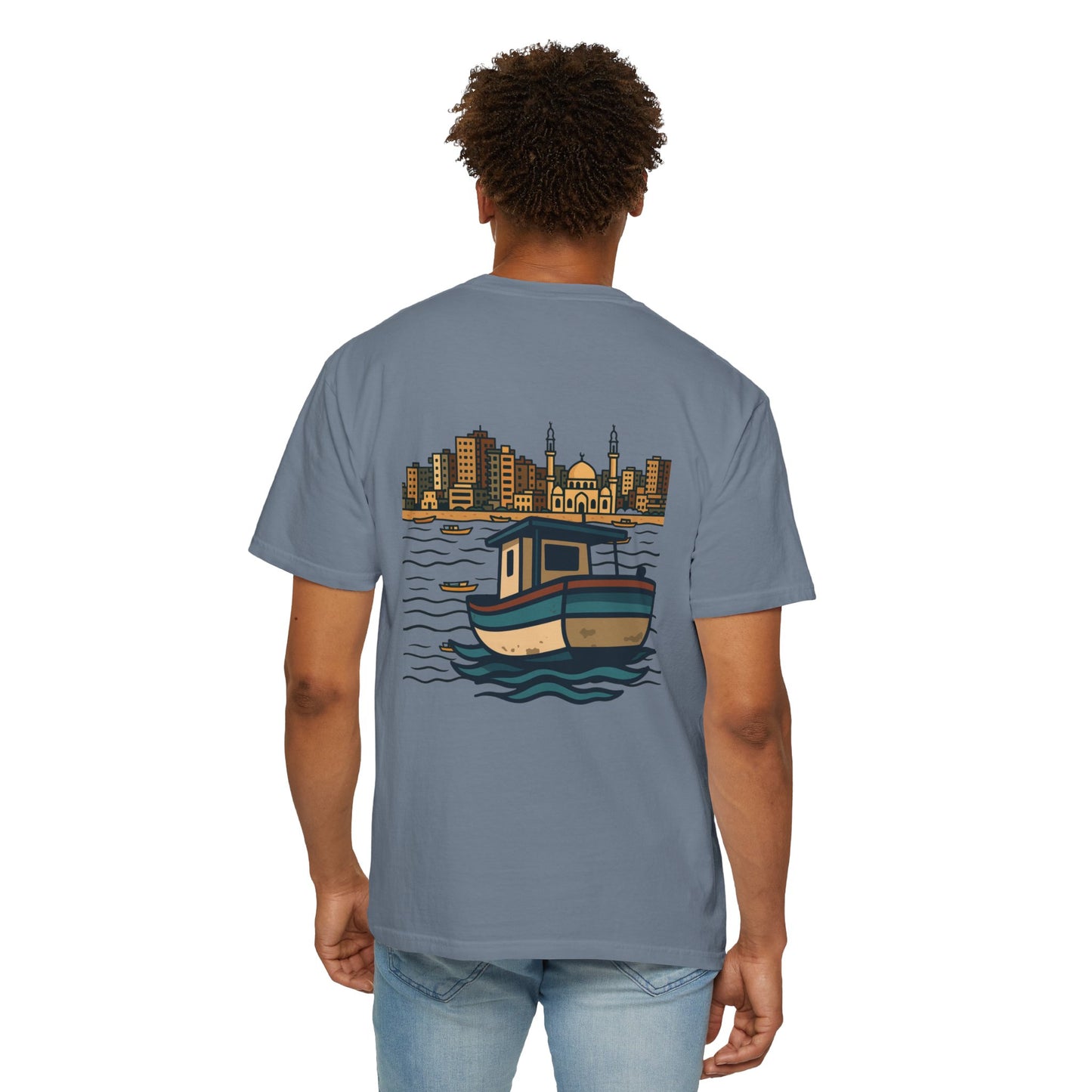 Gaza fishing boat garment-dyed tee