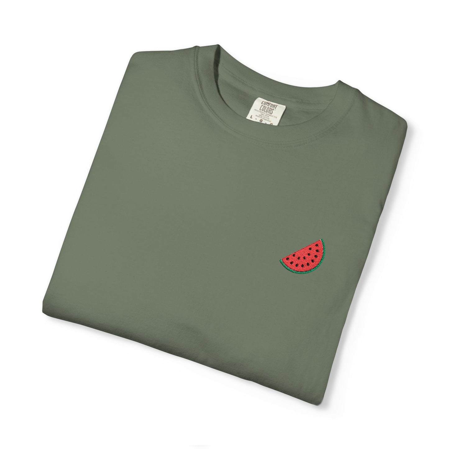 Palestinian watermelon slice garment-dyed tee
