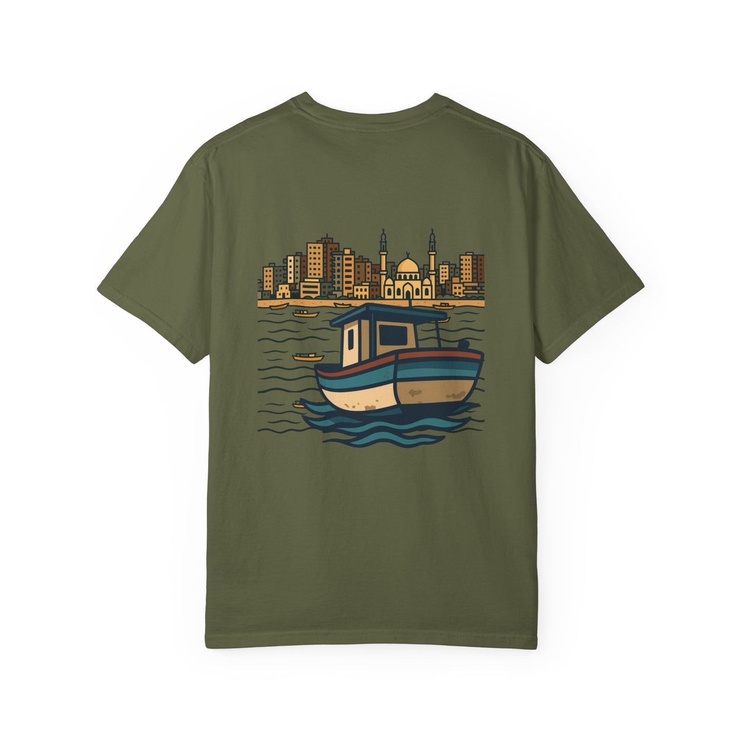 Gaza fishing boat garment-dyed tee