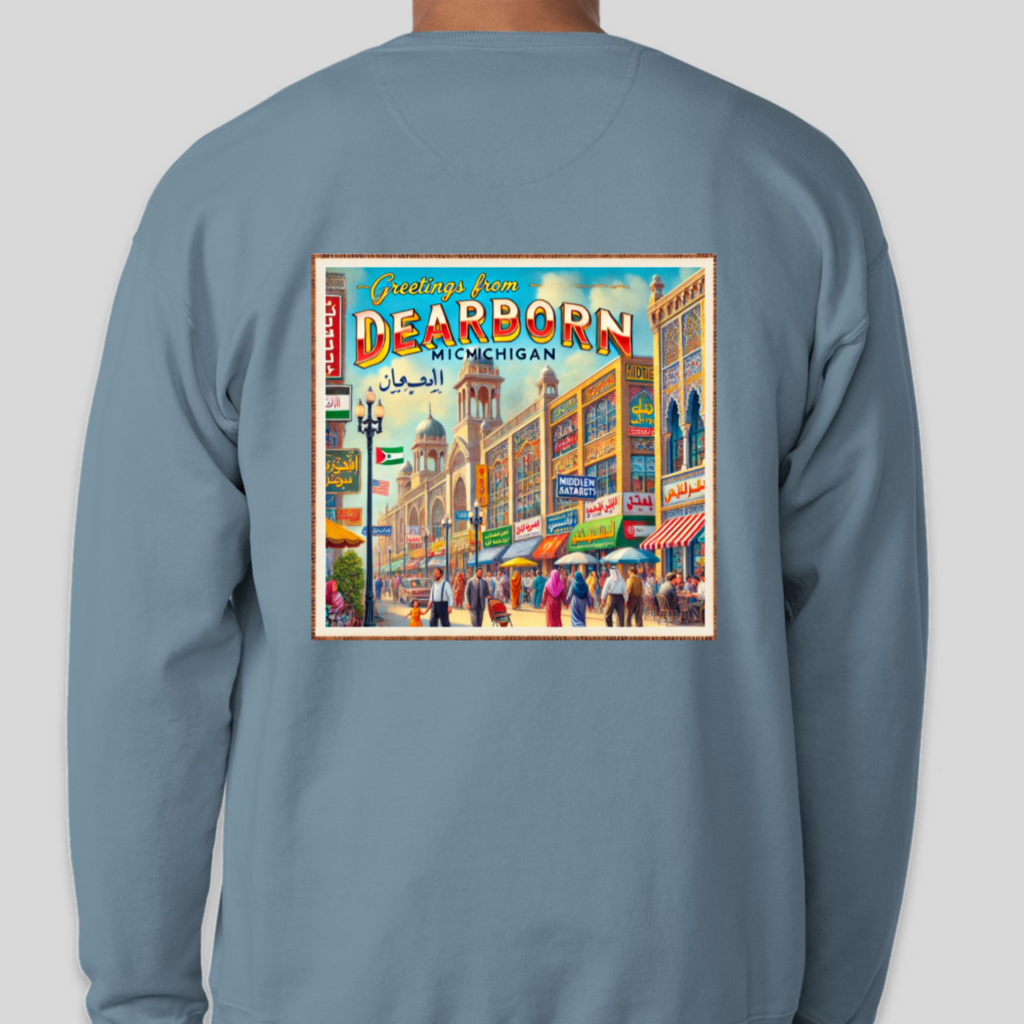Vintage-Washed Dearborn, MI Sweatshirt